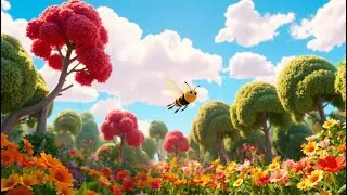 Buzzy the Bee and the Rainbow Tree | Colorful Nursery Rhyme for Kids | Fun Songs and Learning Rhymes