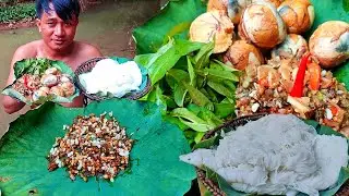 Cooking Baby Duck Egg With Red Ant Eggs! Real Life In Nature