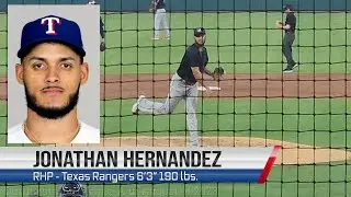 Jonathan Hernandez During Demotion to Triple-A (2 Scoreless Innings) Texas Rangers MLB Reliever