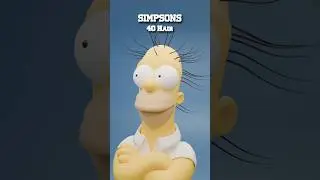 Simpsons With Hair #blender #hair #asmr #simpsons