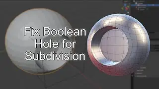 Fix Boolean Hole for subdivision (Cylinder in Sphere) - Blender Secrets