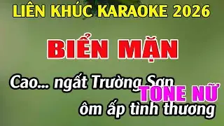 Liên Khúc Karaoke Tone Nữ Dễ Hát Karaoke Biển Mặn Karaoke Tuyệt Phẩm - Beat Mới