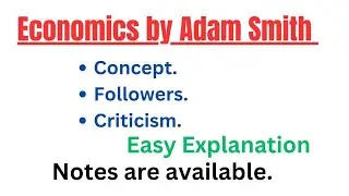 Definition of Economics by Adam Smith ||criticism ||Economics