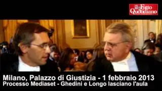 Processo Mediaset, Ghedini e Longo lasciano l'aula