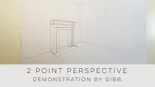 How to draw a fireplace using 2 pt perspective