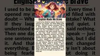 English Made Me Brave 🔥✅ #shorts #english #learnenglish #languagelearning #motivation