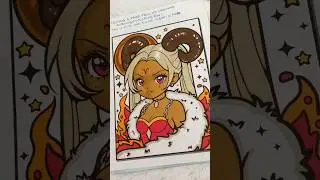 Chibi coloring book page ASMR#coloring #coloringbook