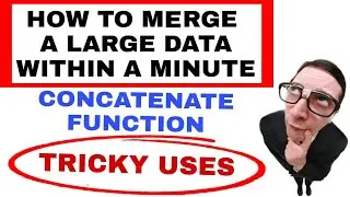 Concatenate multiple cells in excel || how to merge a large data in excel || computorism