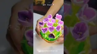 Not store-bought❌️Soul-bought ✅️💜.#trending #diycrafts #tulip #craft #handmade #homedecor