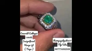 Natural Permata Emerald ( Zambrut ) 1.66cts Insignificant Harga 3jt ( Nego ) | ID CARD LAB