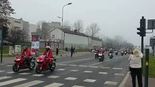 Santa bikers parade in Krakow 8.12. 2024