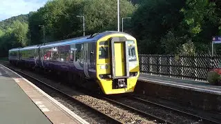 Sprinters at Mytholmroyd Station at 6:02pm on 16th September 2015
