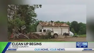 Clean up begins in Todd County follow storms