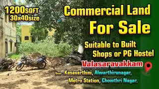 Commercial Land for Sale in Chennai | Prime Plot Near Arcot Road, Ideal for Shops & Clinics