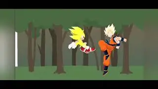 Sonic vs goku skick Fight 