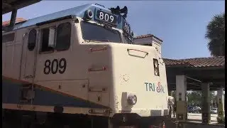 Tri-Rail Throwback! Birthday Ride On Tri-Rail 809 (P623) From Pompano Beach To Sheridan 3-20-15