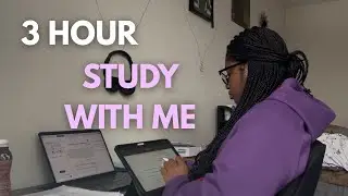 3 HOUR STUDY WITH ME 🌴 vlogmas day 8
