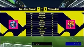 Playing efootball PSG vs Barcelona