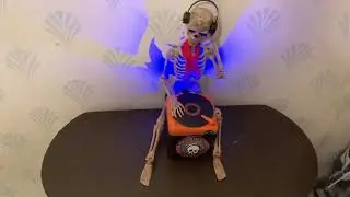 Meijer Halloween 2022 animated DJ Skeleton