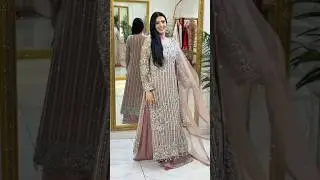 AMAZING MOST BEAUTIFUL LONG KAMEEZ WITH A SHARARA STYLE OUTFIT BY 7AATRANG BRIDAL👀🤌🏻❤️ #fypシ