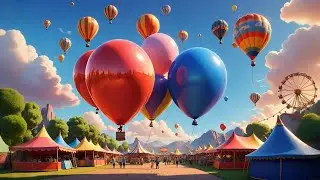 Three Bright Balloons Dance in the Sky | Balloon Song for Kids | Nursery Rhymes and Baby Songs