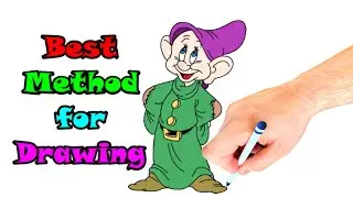 How to Draw Disney Characters Step by Step / Simple Drawing Method /Draw Dopey from Snow White