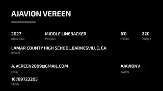 Ajavion Vereen (2027, Middle Linebacker)