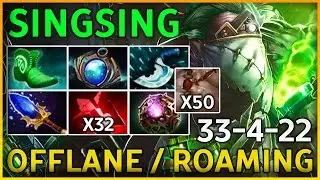 SingSing - 7631 MMR Offlane/Roaming Pudge - INSANE PUGDE!! | Dota 2 VOD Full Game Pro Guide Gameplay