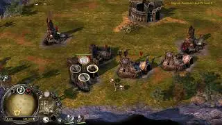 The Battle for Middle Earth II Game BFME-2 | Isengard vs 5  | Map Staddle - WITH SAURON