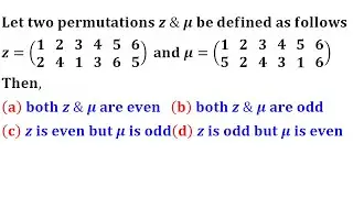 even and odd permutation transposition BHU PET 2016 group theory
