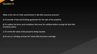 Nevada Title Insurance Exam Free Practice Questions