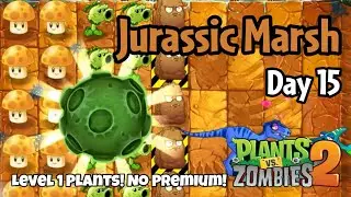 Plants vs Zombies 2 | Jurassic Marsh Day 15