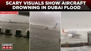 Dubai Flood News Today | Plane Submerged In Floodwaters, Shocking Visuals Emerge | Viral Video