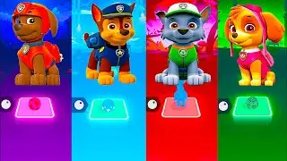 PAW PATROL Zuma Chase Rocky Skye Tiles Hop! EDM RUSH