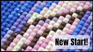 New Start! 🌙 - ASMR Diamond Painting - Full Section!-  Relaxing & Satisfying - No Talking 