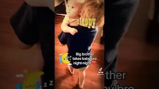 Bedtime! Sleepy baby gets carried to bed by his hero. #cute #cutebaby #baby #cutebabyfunny #shorts