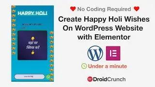 How to Create Holi Wishes Viral Page on WordPress site with Elementor (without Script)