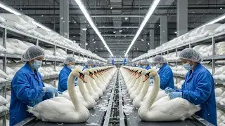 Inside the Swan Plume Factory🦢 &mdash; How Rare Feathers Become Luxury Fashion Worth Millions Full Process