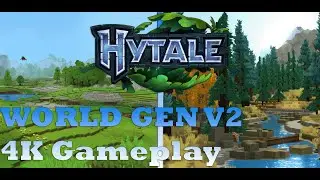 15 Minutes Of Hytale World Gen V2 Gameplay on Max Render Distance!