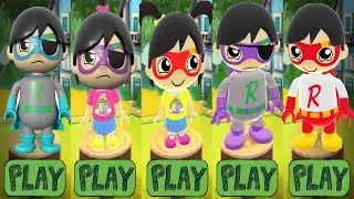 Tag with Ryan - Super Hero Mission with Emma & Kate vs The Titans - Run Gameplay