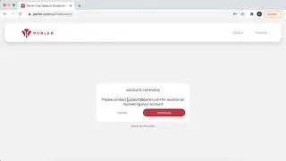How to recover account in Parler?