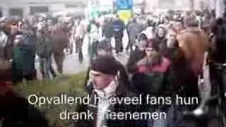 Mechelen Noord fans vertrekken naar derby