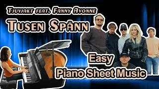 Tusen Sp&auml;nn (Tjuvjakt & Fanny Avonne) Easy Piano Sheet Music (Abridged) Arranged by Jennifer Eklund