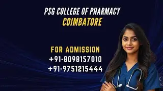 PSG COLLEGE OF PHARMACY COIMBATOR IN ADMISSION DETAILS