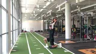 Half Kneeling Med Ball Overhead Throw - Exercise Demo