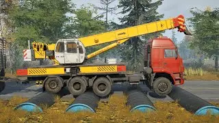 Truck vs Extreme Broken Road With Speed Bumps | Snowrunner Gameplay #snowrunner #truck