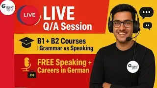 LIVE Q/A: B1-B2 Courses, German Grammar & Speaking, FREE Sessions, Careers & More! 🇩🇪✨