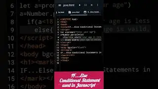 IF...Else Conditional Statement Used in Javascript 