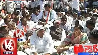 T Congress Maha Dharna at Karimnagar protesting power cuts in Telangana - Teenmaar News