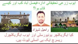 Historical Overview of Ayub Agricultural Research Institute, Faisalabad